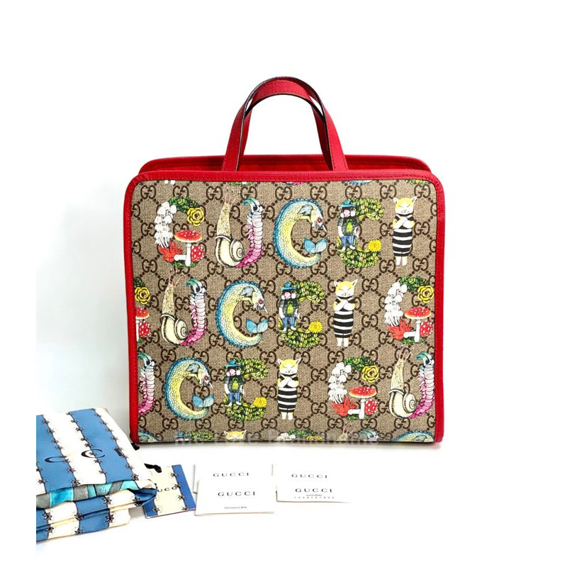 GUCCI Yuko Higuchi GG Supreme Children Tote Handbag (รับประกันสินค้าแท้)