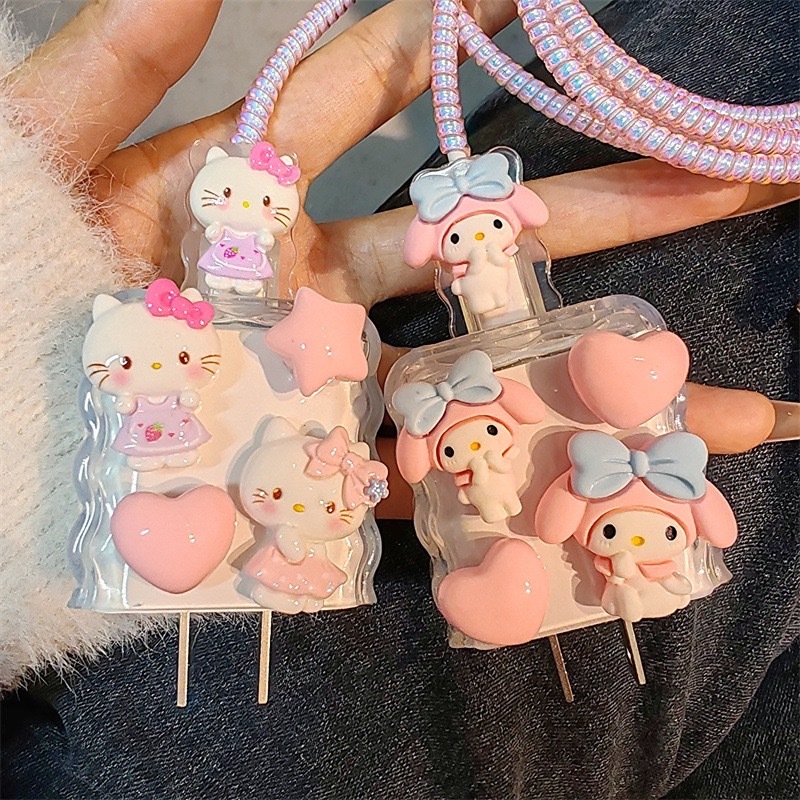 CT-(F)NEW ชุดถนอมสายชาร์จ ลายการ์ตูนยอดฮิต ขนาดหัวชาร์จ18W/20W ลายน่ารักๆสินค้าพร้อมส่ง