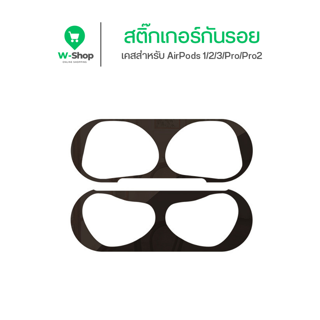 สติ๊กเกอร์แอร์พอร์ต ฟิล์มกันรอย รองรับ AirPods 4 3 2 1 และ AirPods Pro 3 Pro2