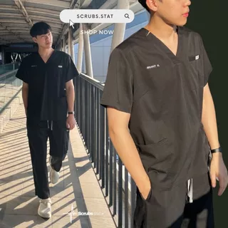 ชุดสครับขาตรง (ปักชื่อ) Scrubs STAT รุ่น Favourite Flavour Collection สี Midnight Sky