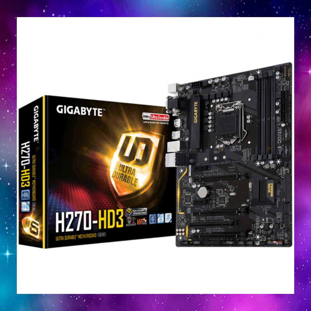 MAINBOARD (เมนบอร์ด) 1151 GIGABYTE GA-H270-HD3 GEN6-7 ใช้งานปกติ