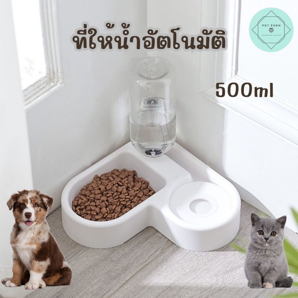 ที่ให้น้ำอัตโนมัติ ชามอาหาร แมว หมา สุนัข สัตว์เลี้ยง 500ml Bowl
