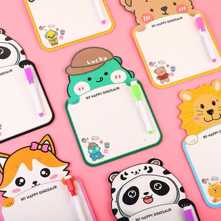 กระดาษวาดรูป พร้อมปากกาไวท์บอร์ด กระดาษวาดรูป กระดาน พร้อมส่ง รูปสัตว์น่ารัก