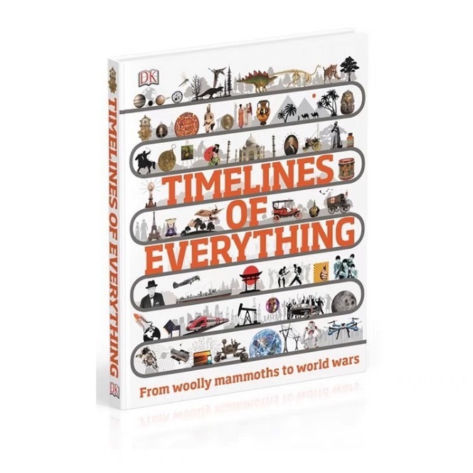 DK Timelines of Everything : From woolly mammoths to world wars หนังสือภาษาอังกฤษ ปกแข็ง สารานุกรม S