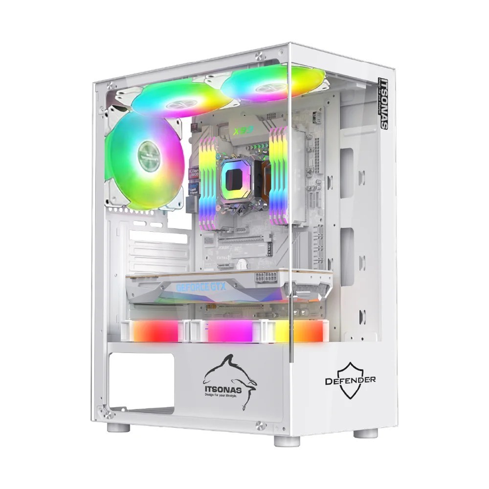 ITSONAS mATX CASE (NP)  DEFENDER ARGB (WHITE) - A0157912