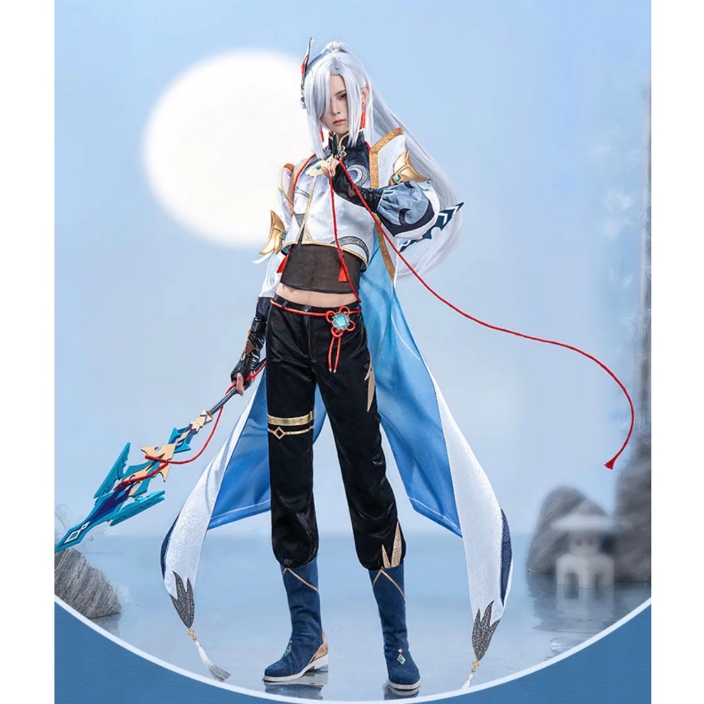 Shenhe Doujin Cosplay Game Genshin Impact  Shen He Cosplay Costume Men Sex Reversion Shenhe Doujin C