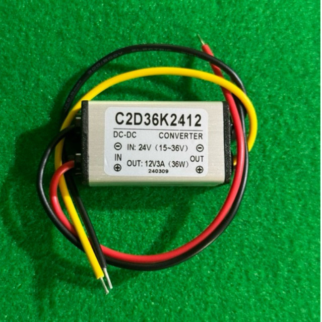 แปลงไฟDC TO DC 24vออก12vและ เข้า12vออก5V 3A(เลือกได้)