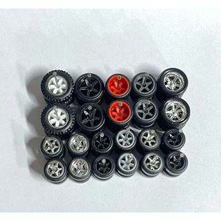 ล้อยาง สำหรับ ปรับแต่ง รถ 1:64 Hotwheels mj tomica อื่นๆ ล้อ 1 ชุด สามารถ ใส่รถได้ 1 คัน