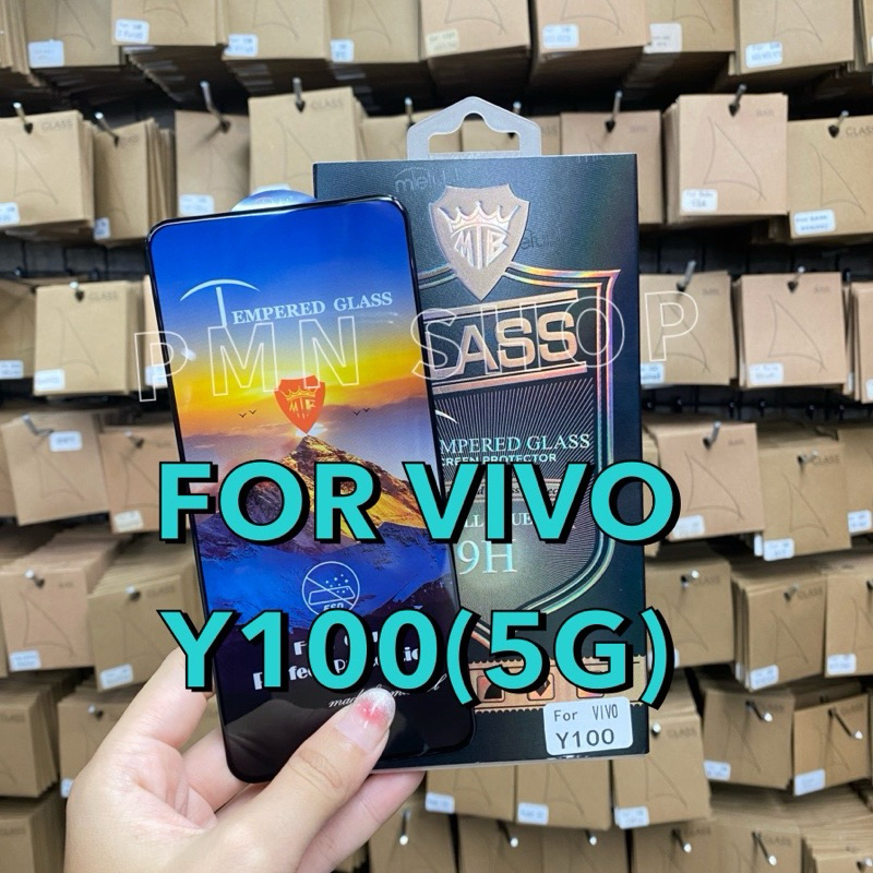 ฟิล์มกระจกใสเต็มจอ VIVO Y100(5G) ขอบดำแบบใส กันรอยขีดข่วน กันกระแทก กระจกนิรภัย Full Glue สินค้าตรงรุ่น พร้อมส่งจากไทย