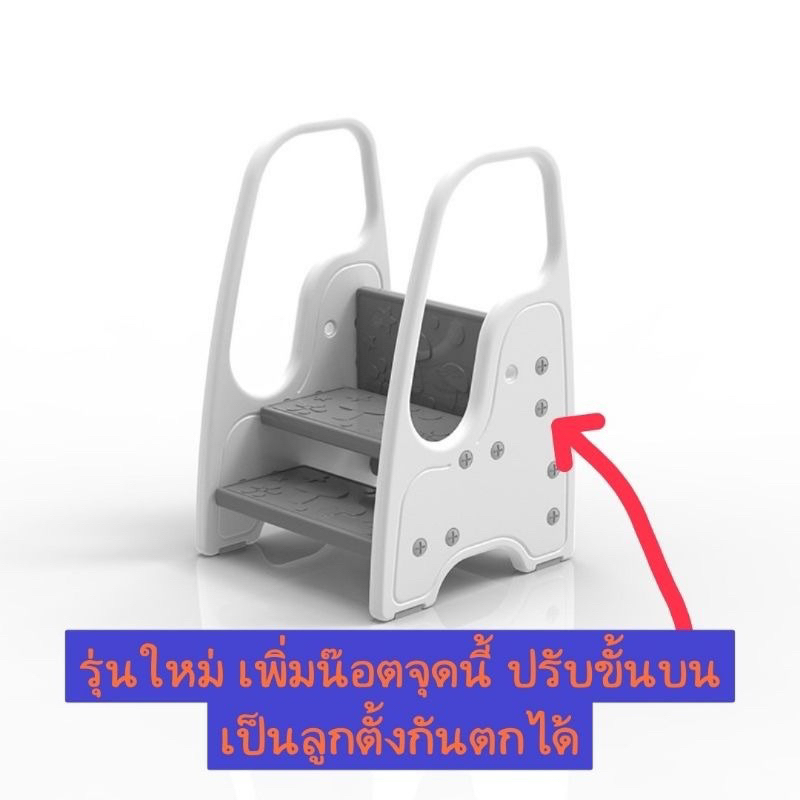 Step stool บันไดสำหรับเด็ก แบบ 3 ขั้น รุ่นใหม่ พร้อมส่ง สำหรับเสริมทักษะ ช่วยเหลือตัวเองให้เด็กๆ