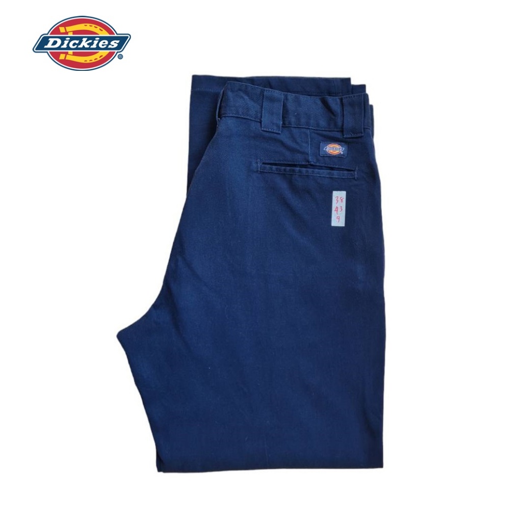 Dickies 874 FLEXกางเกงขายาวมือสองแบรนด์แท้ สีน้ำเงิน เอว 38
