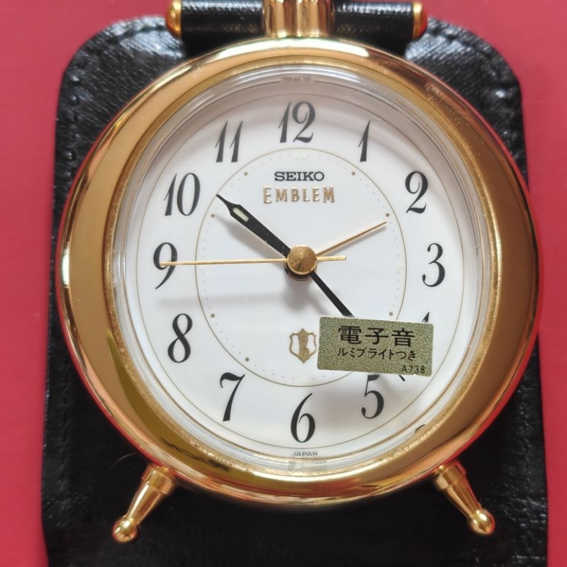 นาฬิกาปลุก นาฬิกาพก Pocket Watch Vintage Seiko 1997 ปลุกได้ เสียงดัง ระบบถ่าน มือสอง สภาพสวย