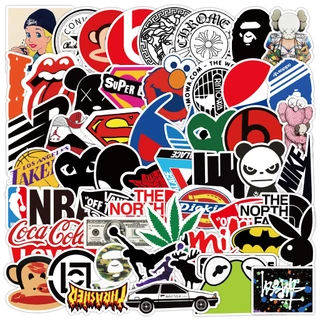 ✨พร้อมส่ง✨สติกเกอร์ไดคัท เสื้อยืด stussy NBA logo สติ๊กเกอร์ ใช้ซ้ำได้ กระโปรงหลังรถ Sticker 50pcs