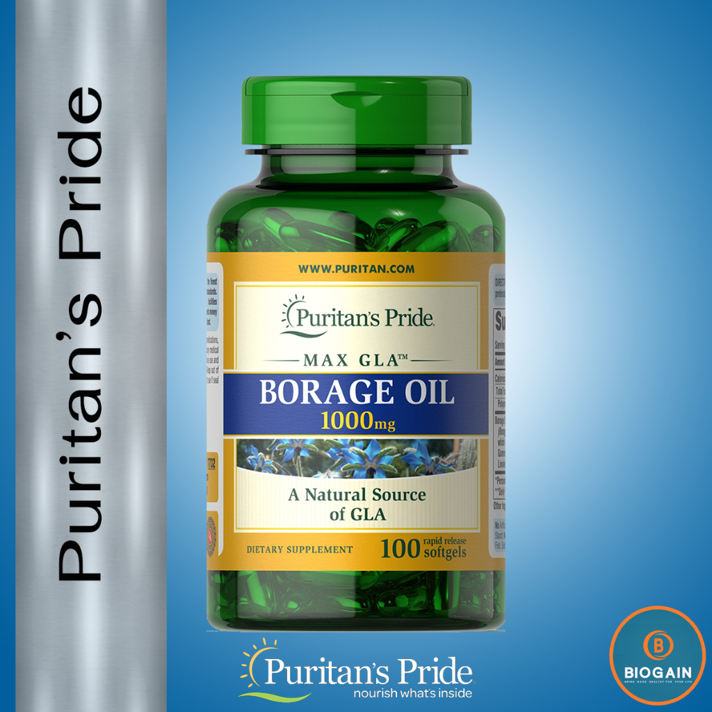 Puritan's Pride Borage Oil 1000 mg / 100 Softgels