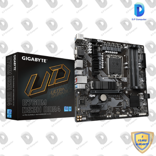 เมนบอร์ด GIGABYTE B760M DS3H DDR4 สินค้าใหม่ รับประกัน 3 ปี