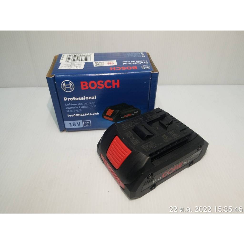 BOSCH แบตเตอรี่ 18V / 4.0Ah ProCore รุ่น 1600A028TU ลิเธียมไอออน ของแท้100%