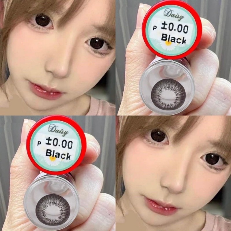 คอนแทคเลนส์สีดำ Wink lensสายตาปกติ(Dia 14.5)