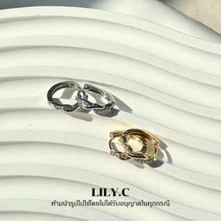 ✅พร้อมส่ง🔥 LILY.C ต่างหูห่วงเงิน S925 Sterling Silver Hoop Earrings