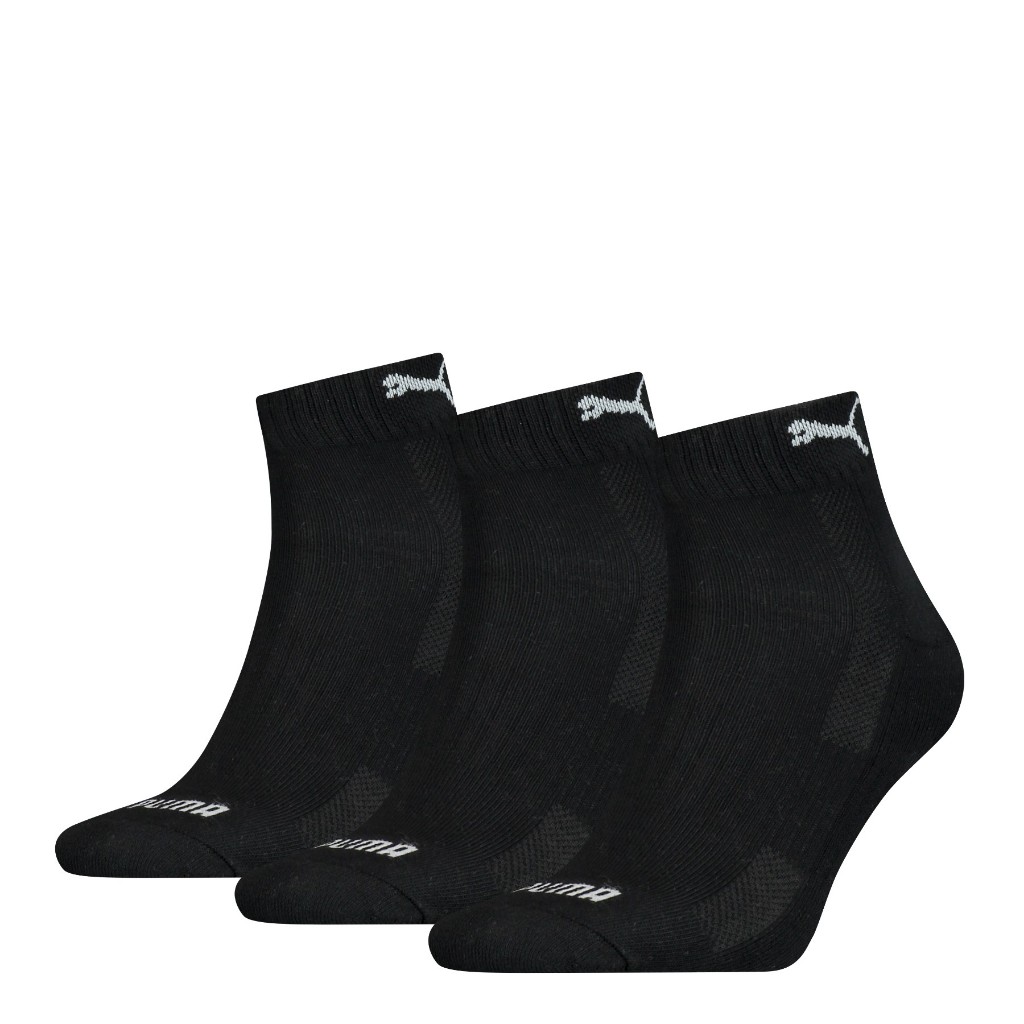 PUMA ถุงเท้าหุ้มข้อ บุพื้นฝ่าเท้า แพ็ค 3 คู่ CUSHIONED QUARTER 3P UNISEX  - 701229281 (35/38, 43/46 )