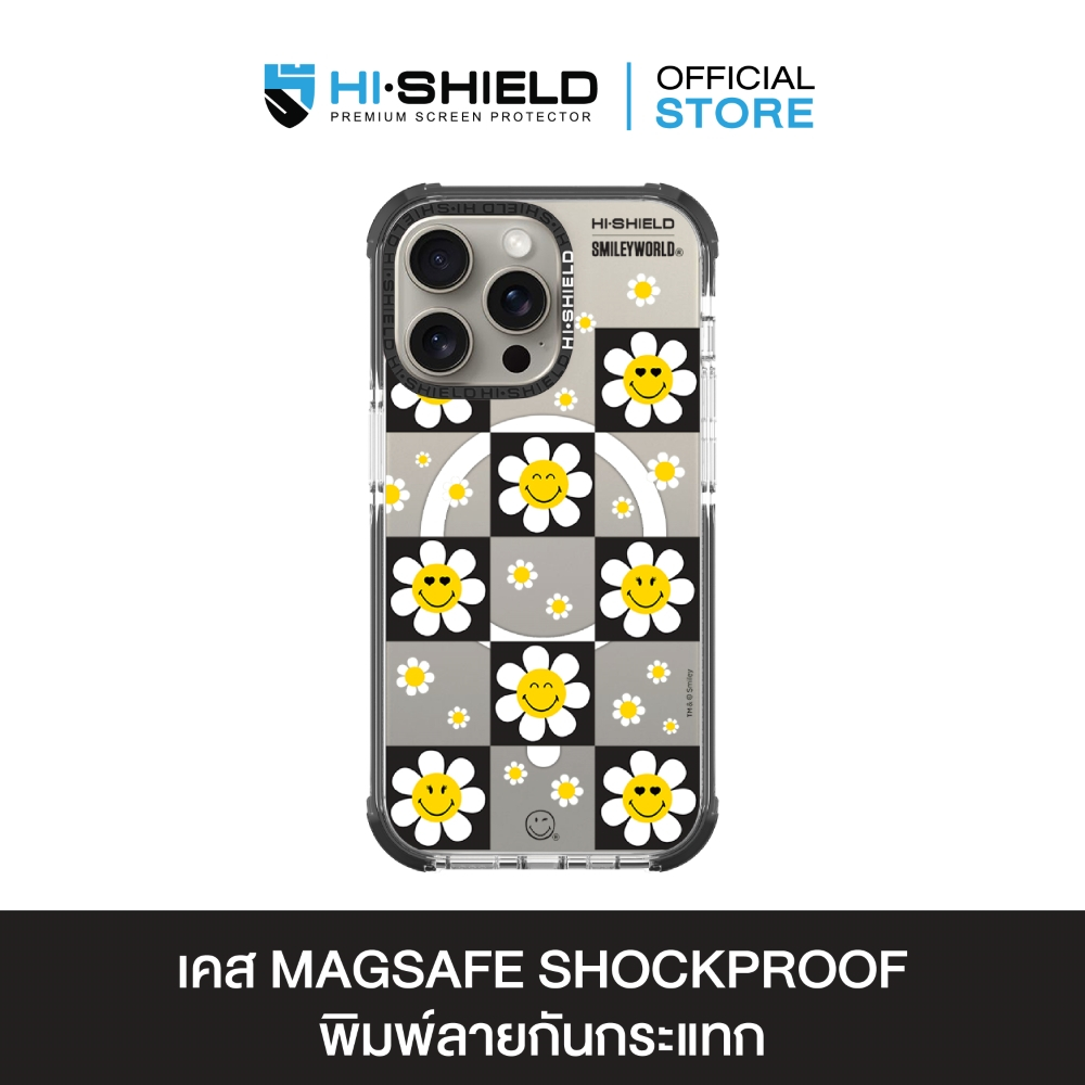 HI-SHIELD Stylish Magsafe Shockproof Case รุ่น Sunkkissed Daisy1 [iPhone16,15Pro/Pro Max,14Pro/Pro Max] - เคสแม่เหล็ก