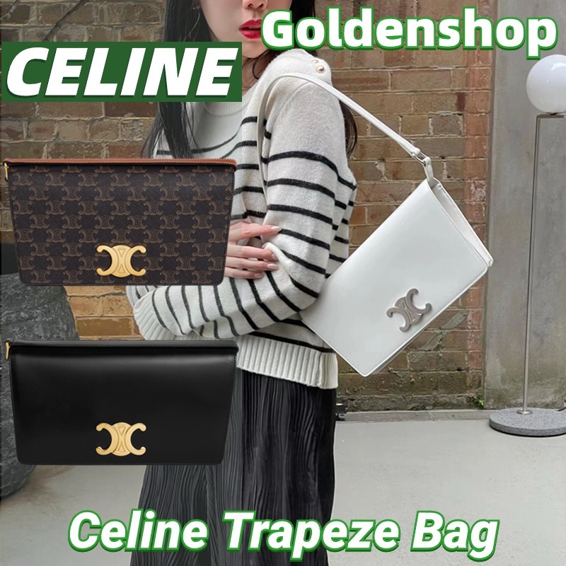 👜เซลีน CELINE Trapeze Shoulder Bag Calfskin👜กระเป๋าสะพายเดี่ยว