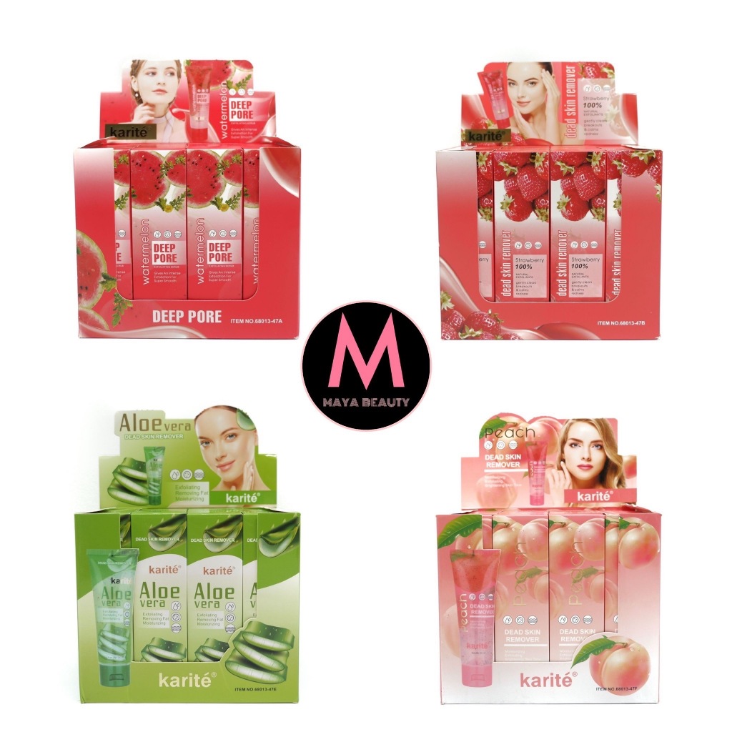 (ยกกล่อง) Karite Dead Skin Remover Gel เจลขัดผิว ขัดขี้ไคล ผิวกระจ่างใส เนียนนุ่ม 4สูตร