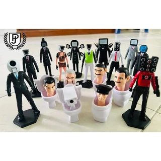 โมเดลตุ๊กตาฟิกเกอร์ Skibidi Toilet Action Figure Speakerman TV Man Monitor Man ของเล่นสําหรับเด็กเก็บสะสม