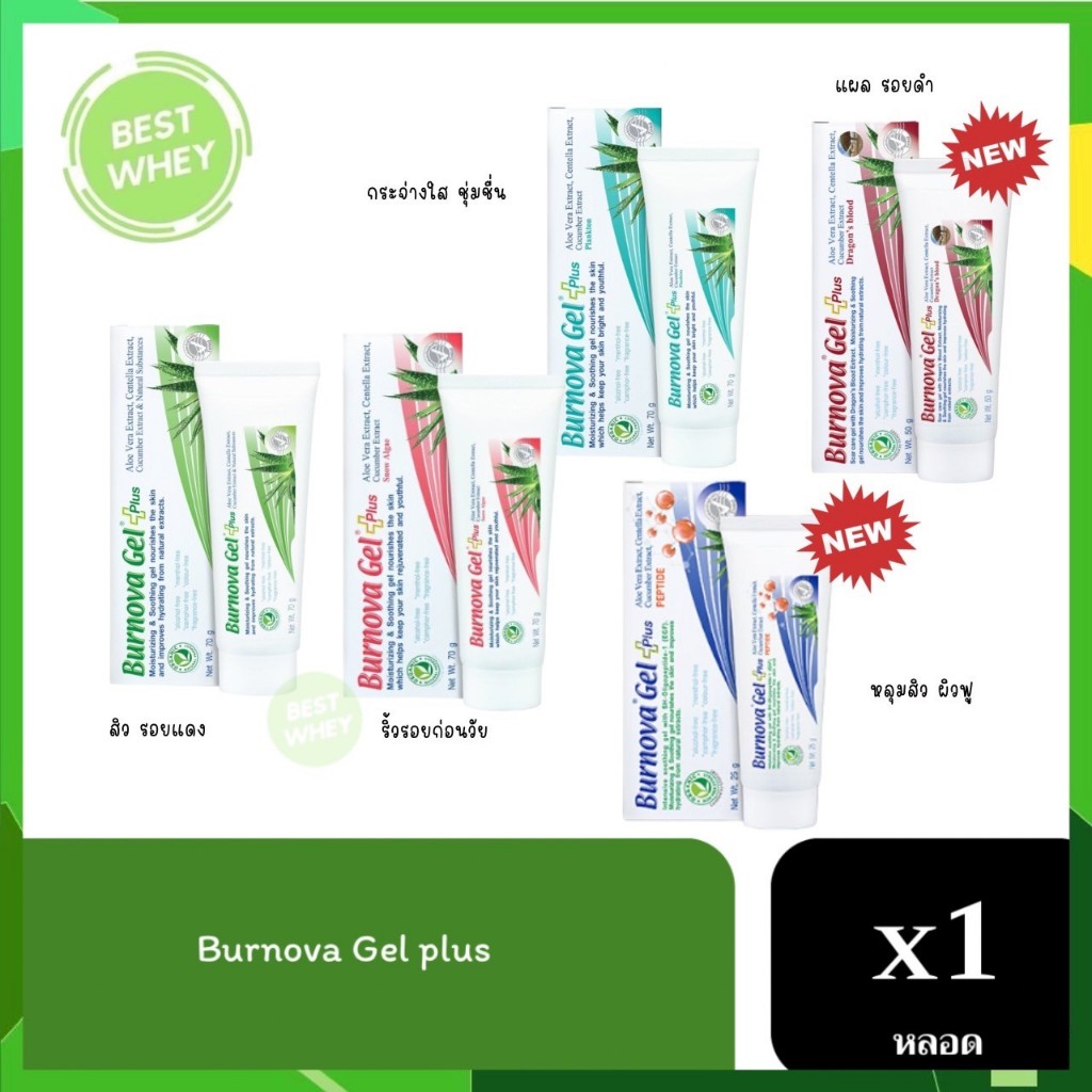 Burnova Gel Plus 25g // 70g VITARA เบอร์นโนว่า เจล พลัส ไวทาร่า (Gel Plus / Plankton / Snow Algae)