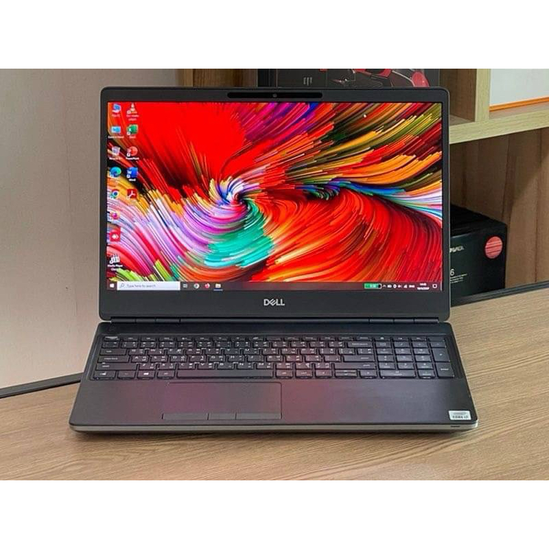 Dell Precision 7550 i7-10750H SSD512GB RAM32GB Quadro T2000(4GB DDR6)จอ 4K UHD สินค้ามือสอง คีย์บอร์