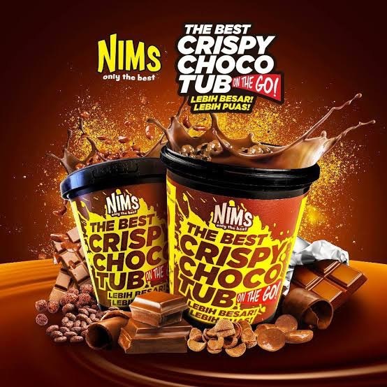 🔥 พร้อมส่ง 🔥 ของแท้ Nims Crispy Choco Tub ขนมคอนเฟลก ราดช็อกโกแลต เข้มข้น