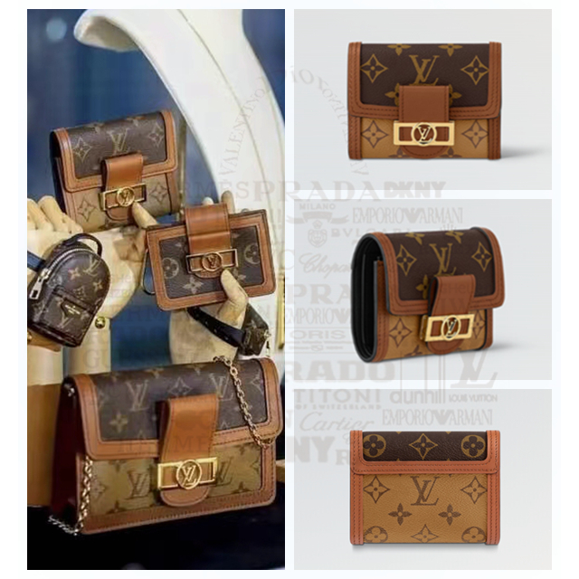 Louis Vuitton/DAUPHINE/กระเป๋าสตางค์ใบสั้น