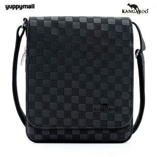 กระเป๋าสะพายข้างผู้ชาย จิงโจ้ ลายตาราง หนัง Pu ทรงสลิม  Made…