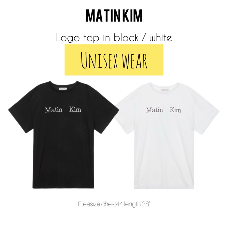 [พร้อมส่ง/แท้] Matin kim logo top เสื้อยืดทรงโอเวอร์ไซส์ โลโก้ ของแท้ค่า