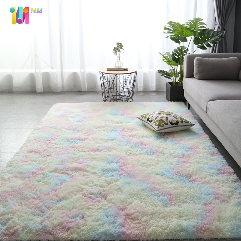 พรมขนนุ่ม พรมปูพื้น 160x230 cm(6 ฟุต) ปูพื้นห้อง ตกแต่งสวย ออกแบบกันลื่นที่ด้านล่าง มีหลายขนาด ส่งไวจากไทย