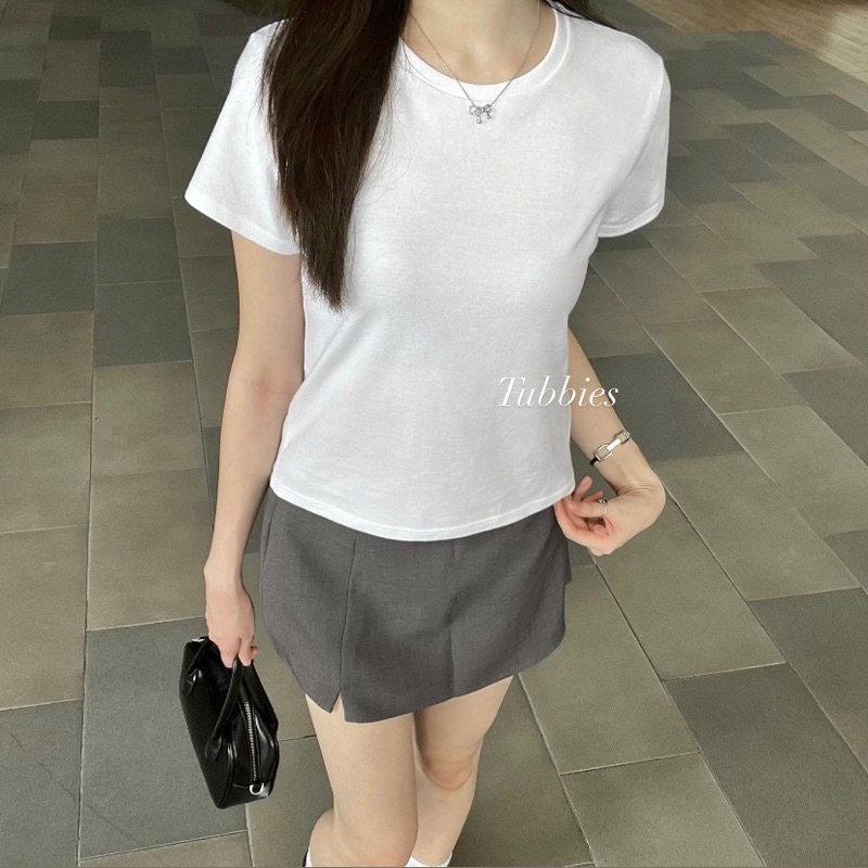 Tubbies | Daily Baby Tee เสื้อยืด เสื้อเบบี้ที เสื้อbaby tee ไซส์เล็ก-ใหญ่ สาวอวบใส่ได้ คอตตอน100% งานไทย💯คอกลม แขนสั้น - รูปที่ 4