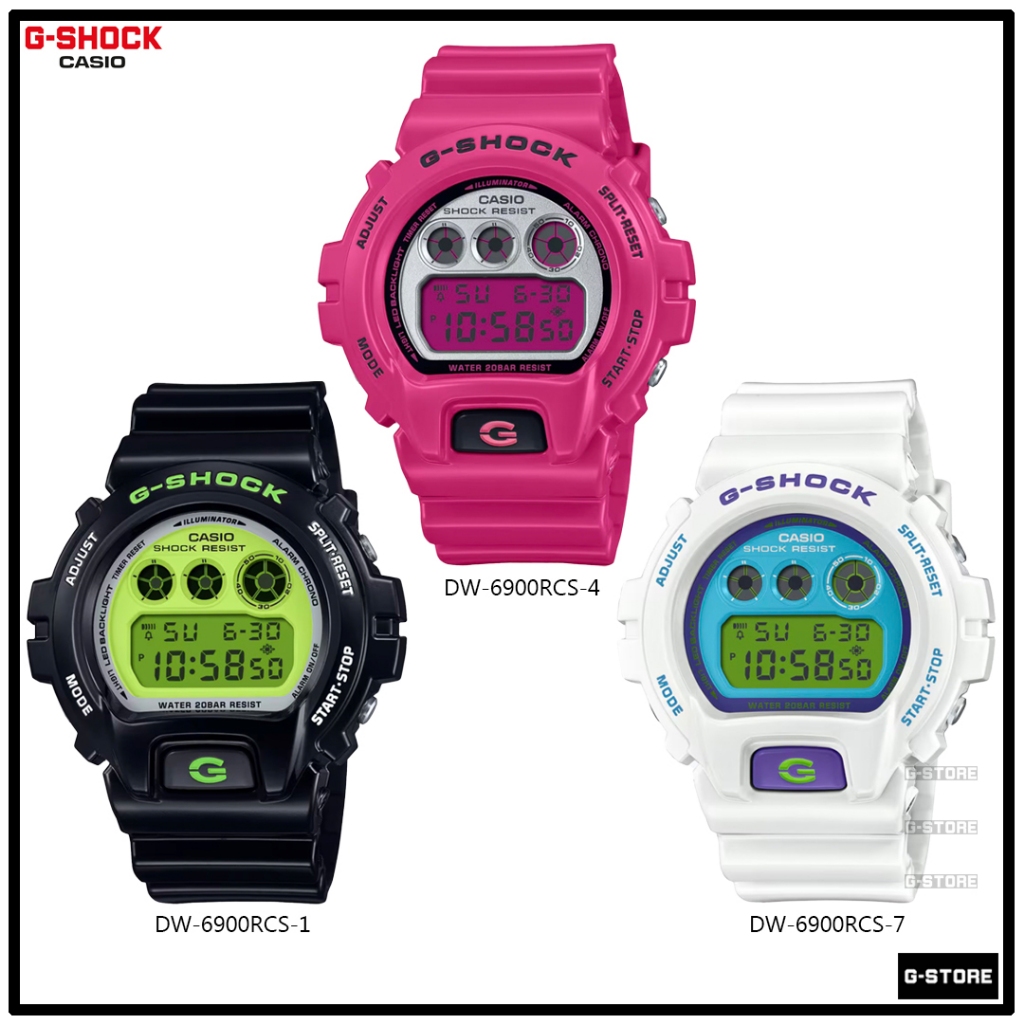 CASIO G-SHOCK รุ่น DW-6900RCS-1 / DW-6900RCS-4 / DW-6900RCS-7 ของแท้รับประกัน 1 ปี  DW6900 DW-6900 D