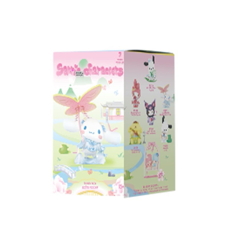 จุ่ม 💟 กล่องสุ่ม Miniso Sanrio Rhyme Flower series blind box set ของแท้ ไม่แกะ ลุ้นsecrets จากminiso โมเดล