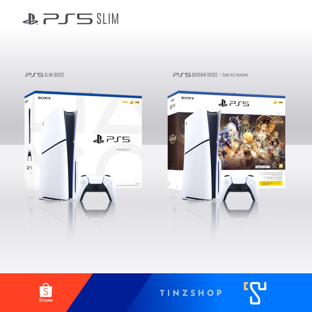 เครื่อง PS5 Slim ศูนย์ไทย PlayStation5 Ultra HD Blu-ray Edition  Digital Download / Bundle Genshin &gt;&gt; เลือกสินค้า