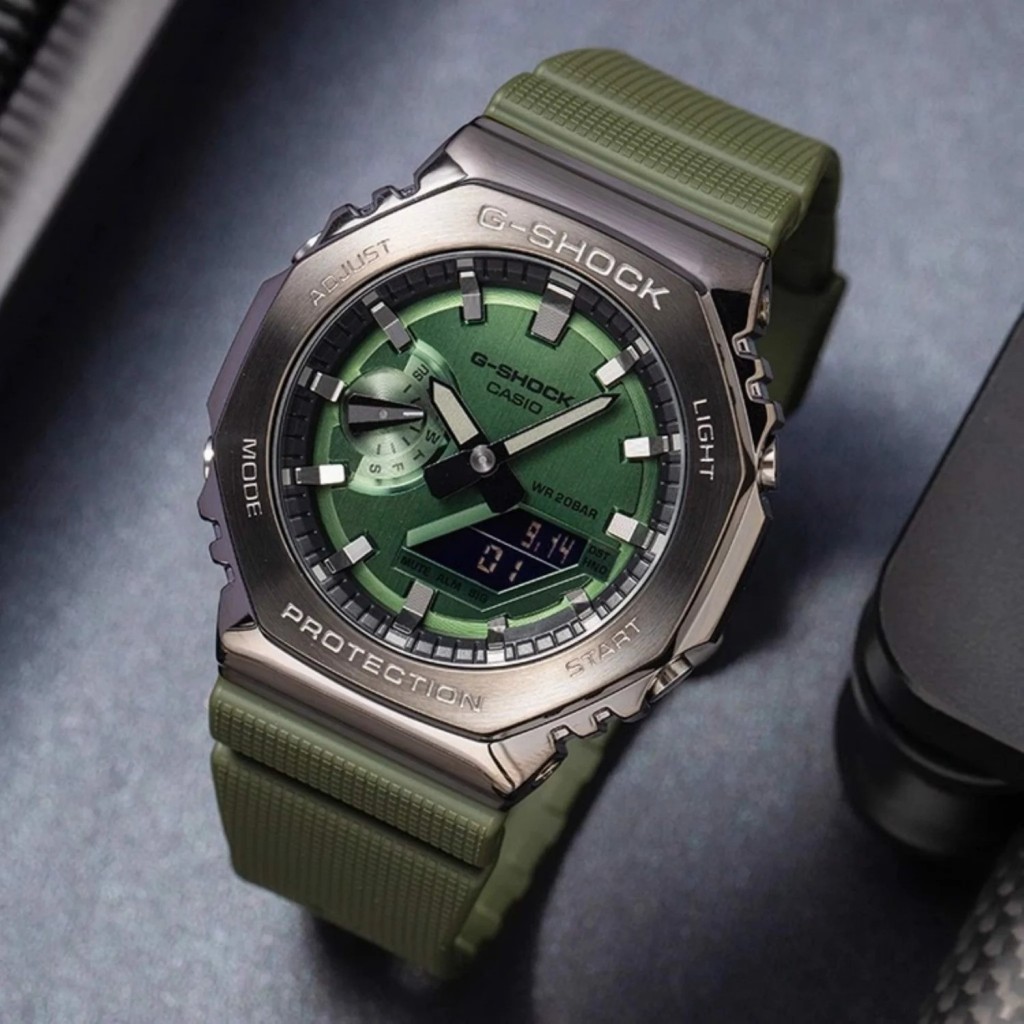 นาฬิกาดีไซค์หรู ดูเท่ ใส่ทำงาน แบบแฟชั่น พร้อมส่ง GM-2100-1A