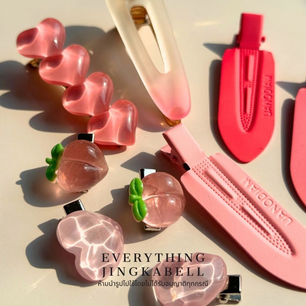 พร้อมส่ง กิ๊บผีเสื้อ กิ๊บหัวใจตกแต่งผม กิ๊บขนาดเล็ก Set 5 ชิ้น