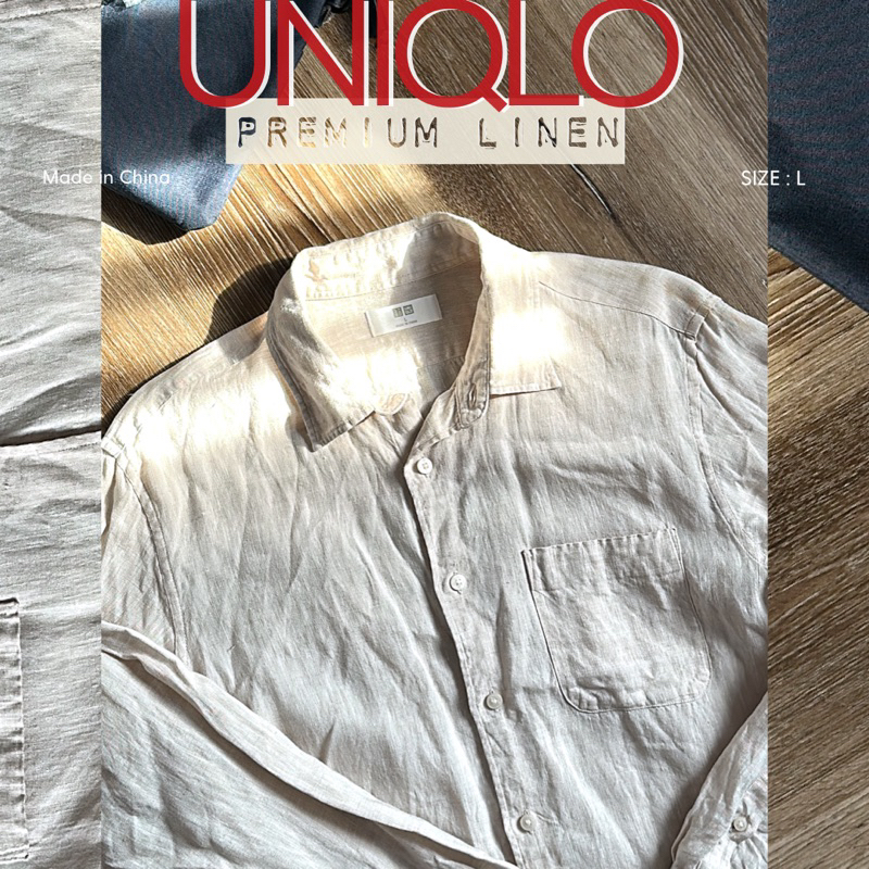 เสื้อเชิ้ต UNIQLO - Premium Linen LS Shirt (แท้💯)