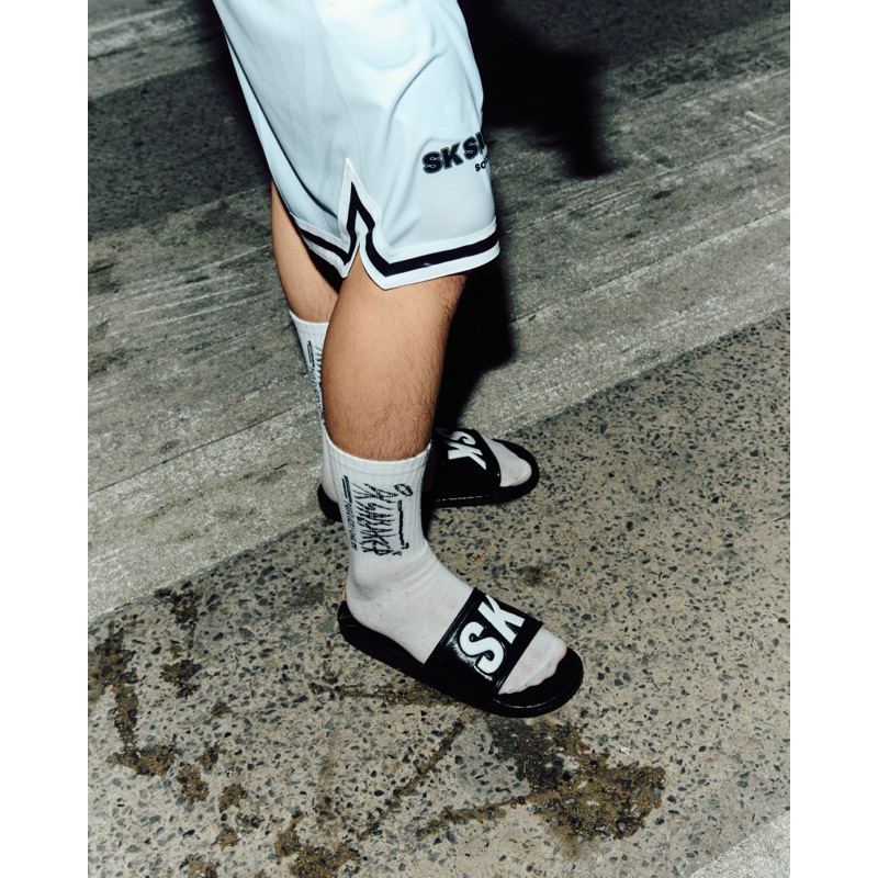 SK SNEAKER BASIC LOGO SANDALS BLACK