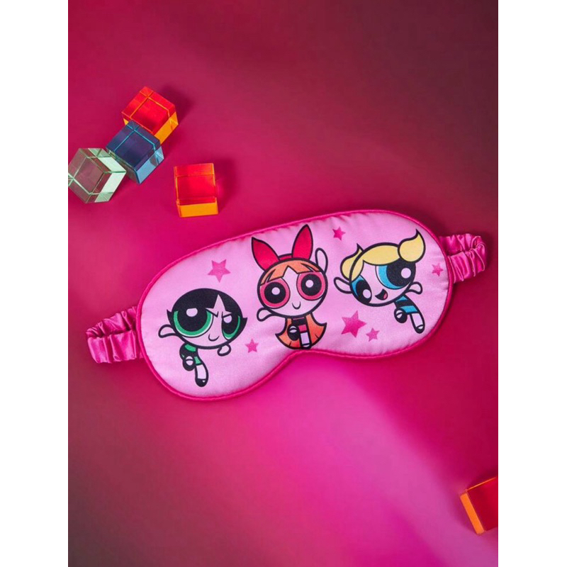 ผ้าปิดตาพาวเวอร์พัพเกิร์ล POWERPUFF GIRLS ผ้านิ่มลื่น สีสันสดใส สินค้าใหม่