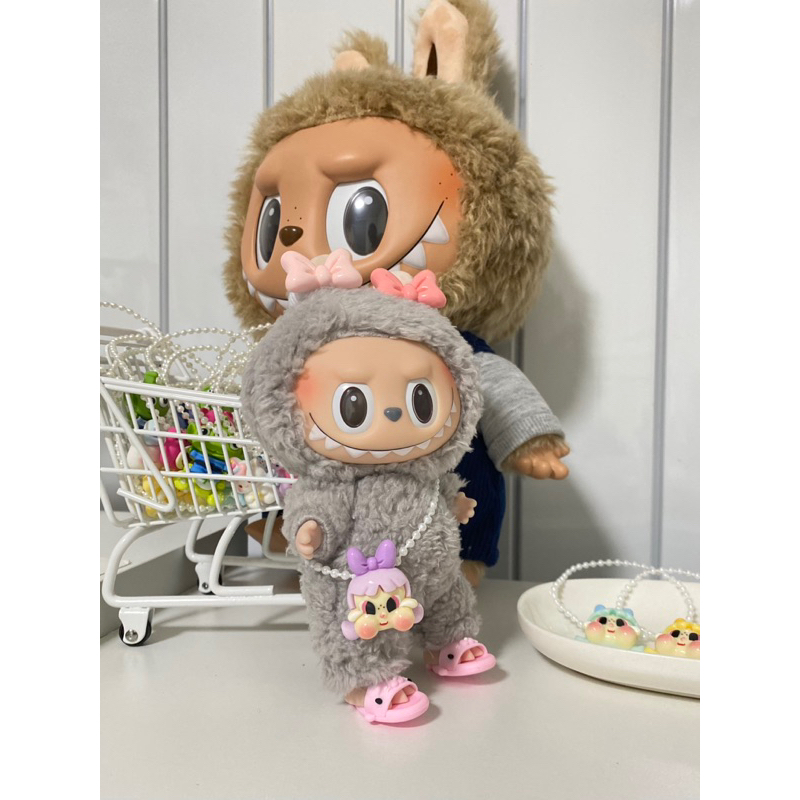 กระเป๋าสะพายจิ๋ว cry baby powerpuff สำหรับ labubu macaron พร้อมส่ง