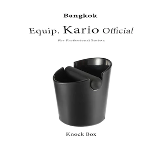 จัดส่งทันที | ถังเคาะกากกาแฟ ถังทิ้งกากกาแฟ วัสดุพลาสติกสีดำ แท่นเคาะยางซิลิโคน Coffee Knock Box