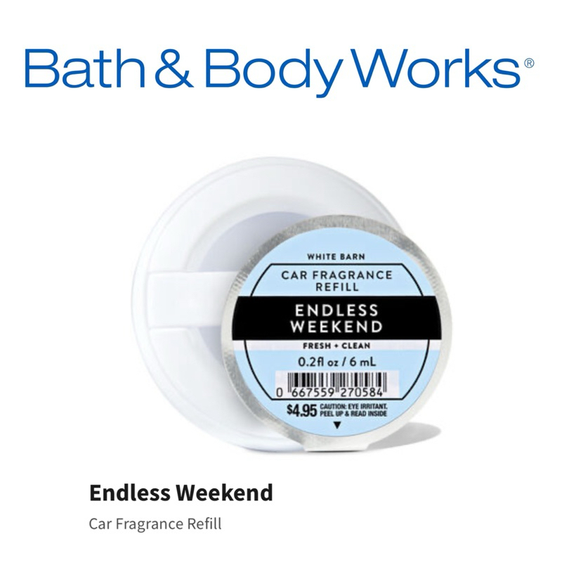 Refill น้ำหอม Bath & Body Works Scentportable Fragrance Refill 6ml. น้ำหอมปรับอากาศรถยนต์ กลิ่น Endl