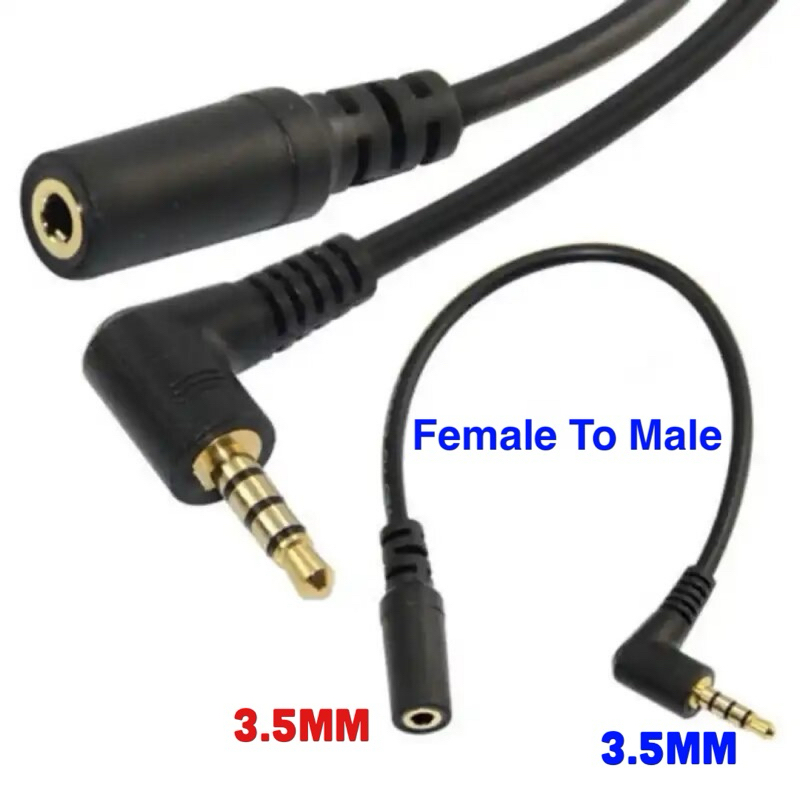 20ซม.90องศาด้านขวามุม4ขั้ว TRRS 3.5มม.Aux สายออดิโออะแดปเตอร์ M/F 3.5มม.สำหรับ PC หรือไมโครโฟน-หูฟัง