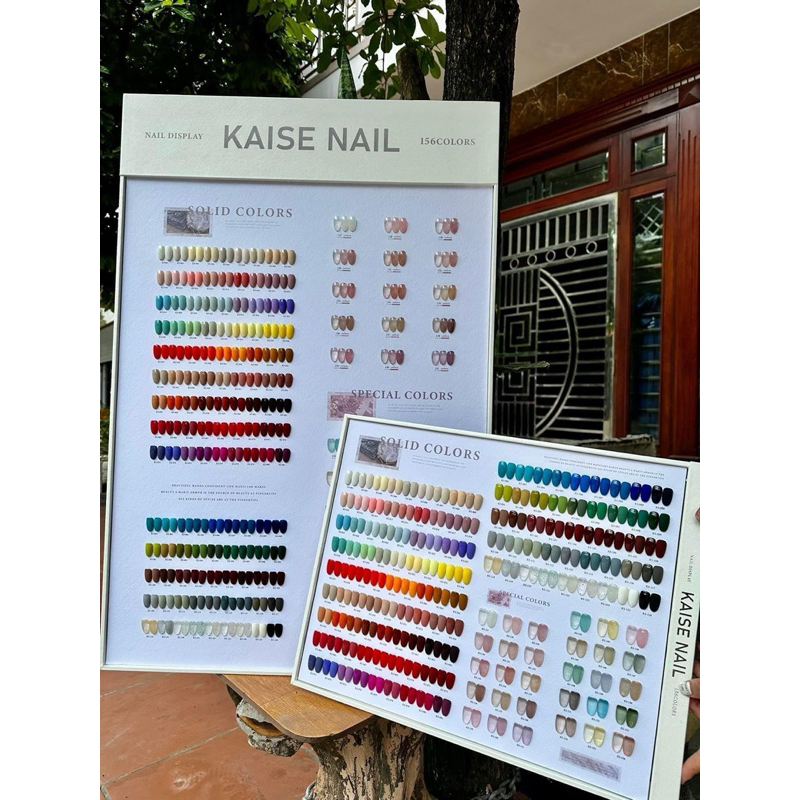 Kaise 156 สี - พร้อม+ ฐานไม้ + ชาร์ทสีตามภาพ เบสและท็อป สินค้าพร้อมส่งนะคะ