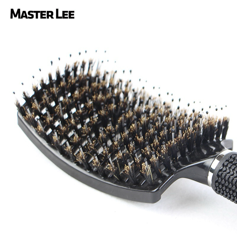 ร้านไทย พร้อมส่งในไทย หวียกโคนขนหมูป่า แปรงไดร์ผม ถนอมเส้นผมและรากผม รุ่นใหม่ ของแท้100% จัดทรงผม ตัวหวีแข็งแรง