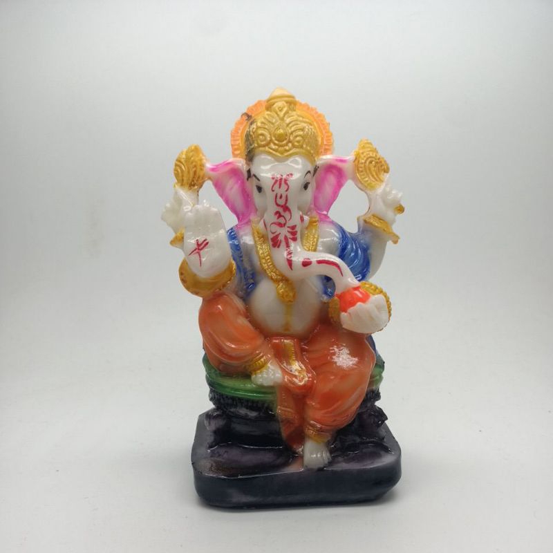 Ganesha statue Resin ganpati idol Murti Ganesh  multicolor resin mangal  Murti 15cm